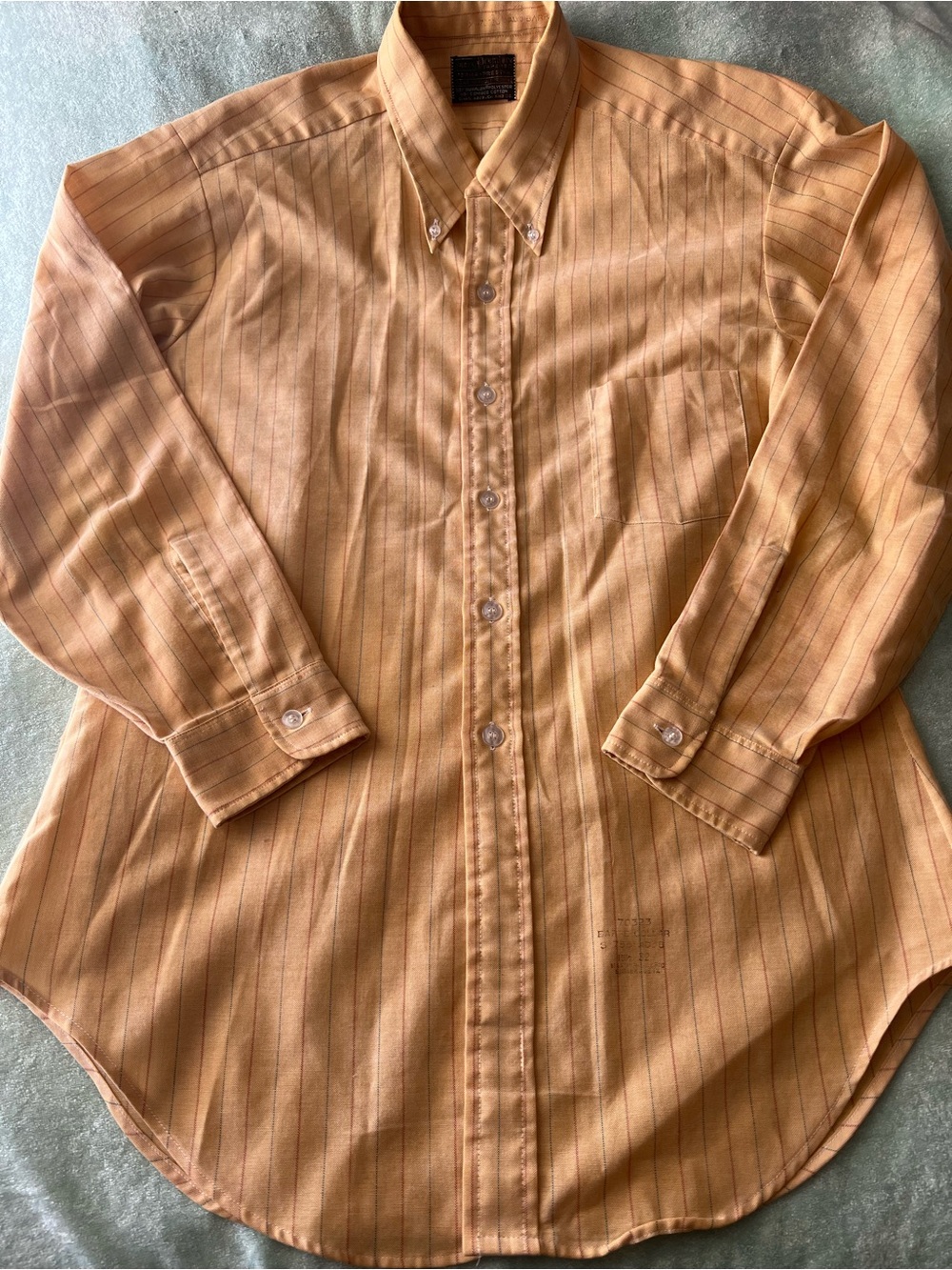 Vintage Sears’ "Premier Collection” Perma Prest Yellow Button Down 1970’s Small
